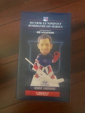 Henrik Lundqvist Bobblehead Presented by Hyundai - Navy, Red, White (Liberty)